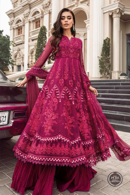 Maria.B Chiffon Wedding Formals MCP-107