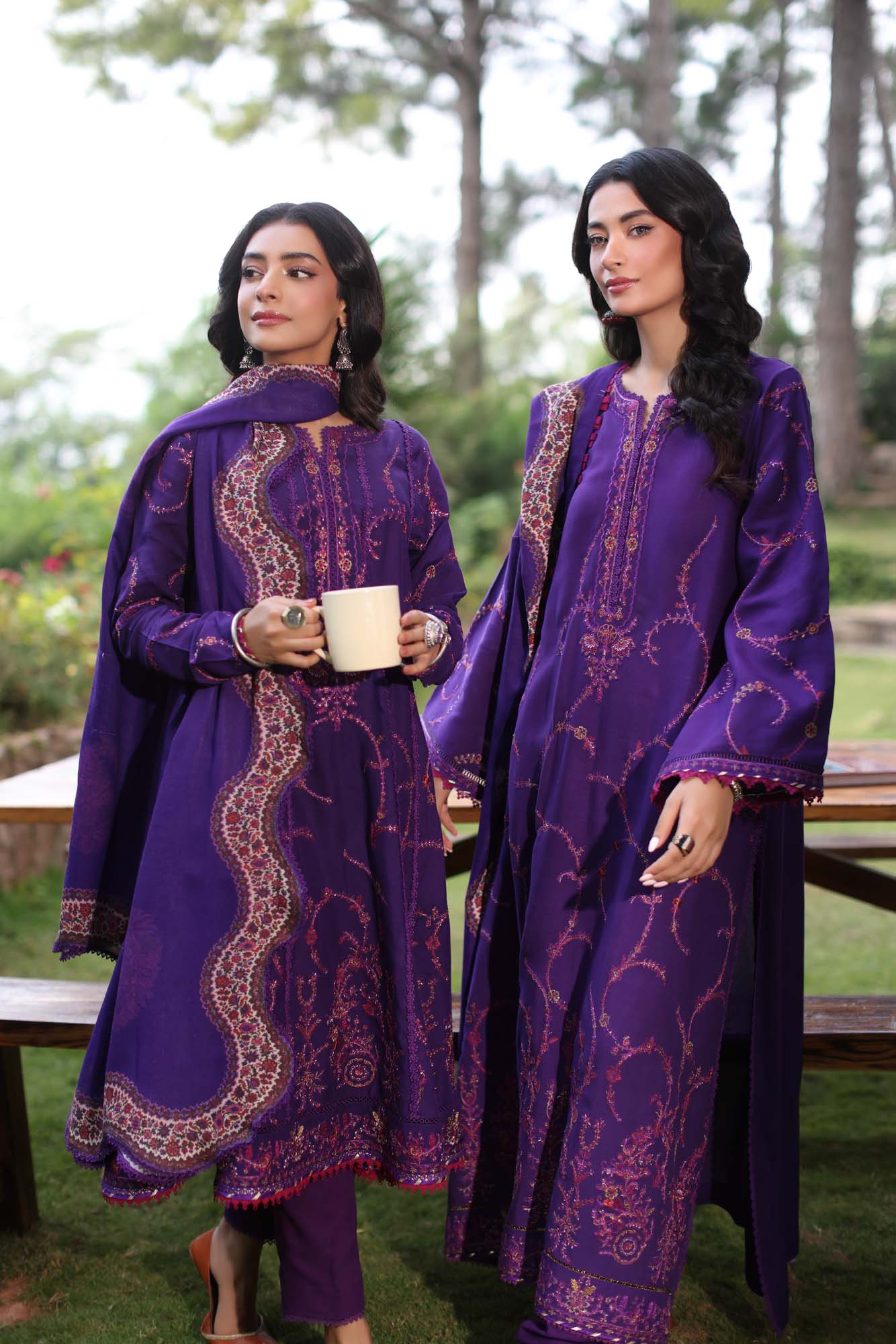 Noor by Saadia Asad Suzaankari Winter Shawl D6