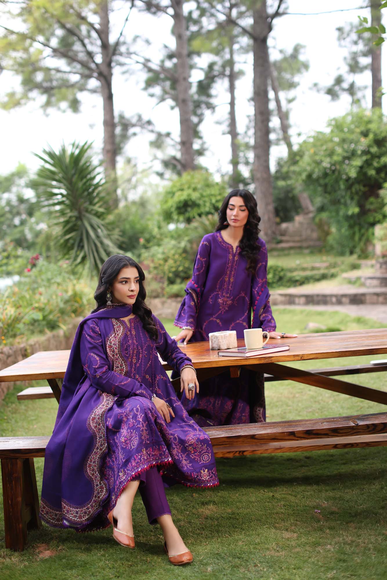 Noor by Saadia Asad Suzaankari Winter Shawl D6